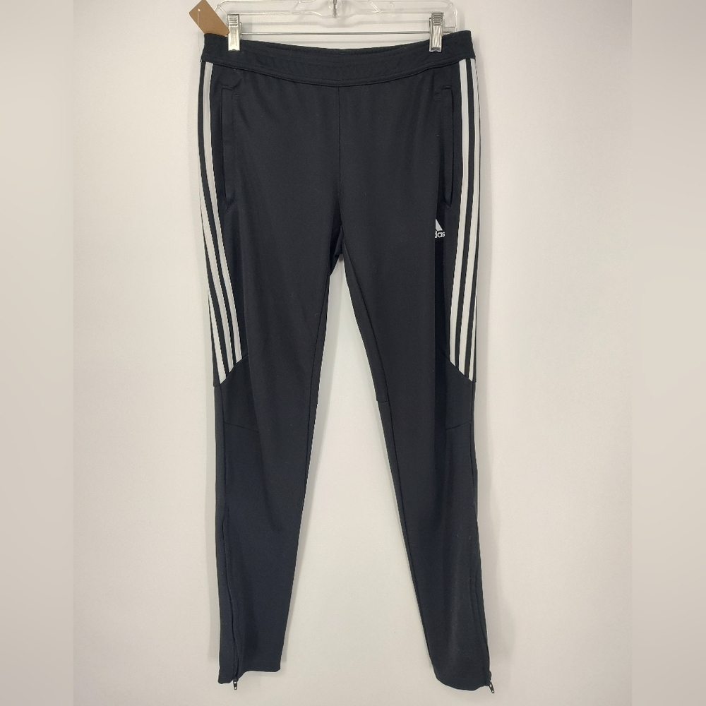 Adidas Women's Climacool Black Track Pants with White Stripes Size Small